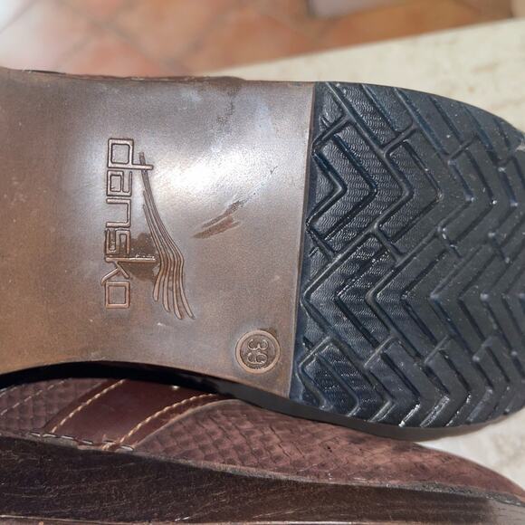 Dansko Pavan Leather Western Embossed Clogs size 39 - Picture 9 of 11